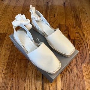 NIB Everlane D’orsay Espadrille in size 9, bone/cream leather